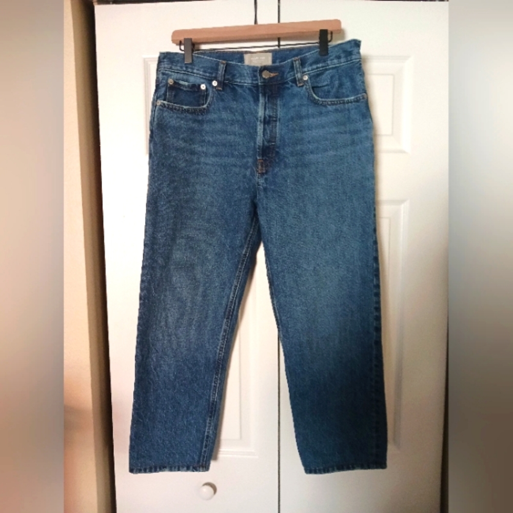 Everlane relaxed fit high rise relaxed blue jeans